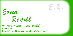 erno riedl business card